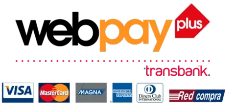Webpay Plus de Transbank: Visa, Mastercard, Magna, American Express, Diners Club y Redcompra